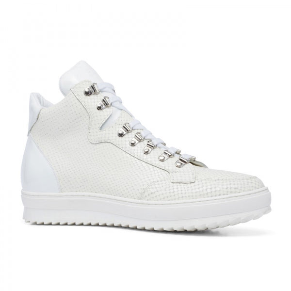 Guido Maggi Spring Street Python Skin Shoes Glossy White
