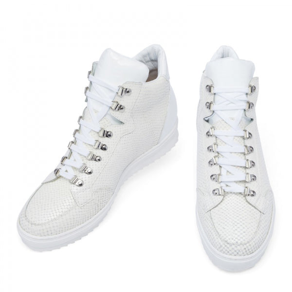 Guido Maggi Spring Street Python Skin Shoes Glossy White