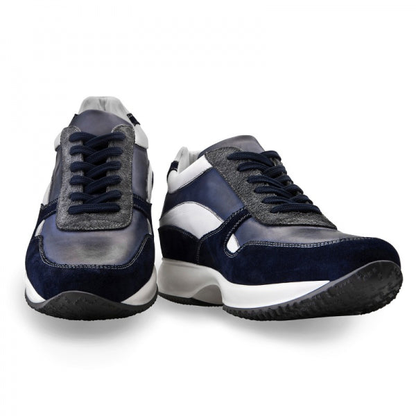 Guido Maggi Sydney Full Grain Shoes Blue Suede Burnished