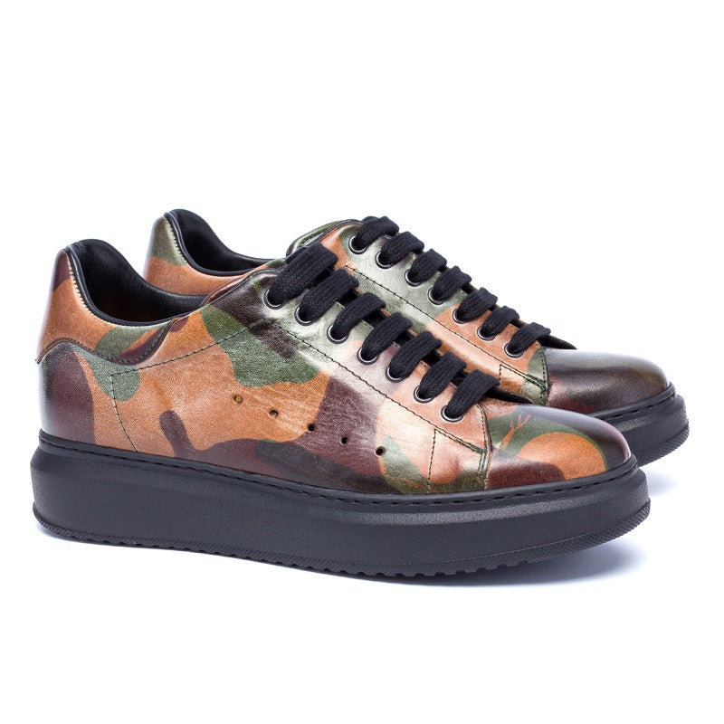 Guido Maggi Takeshita Street Full Grain Camouflage Leather Vegetable Tanned