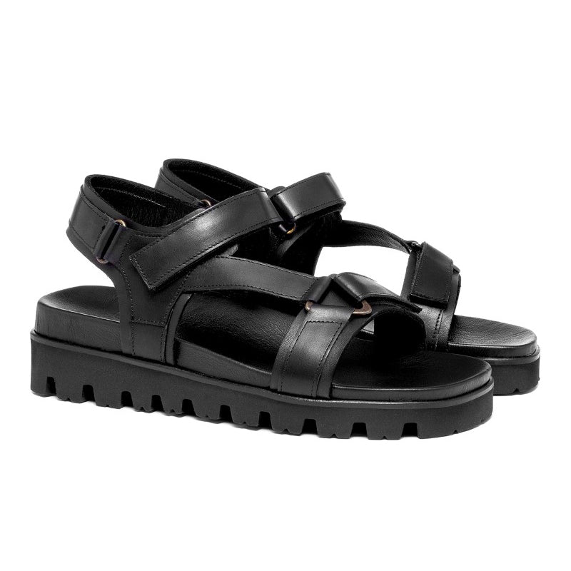 Guido Maggi Thailand Full Grain Sandals Black