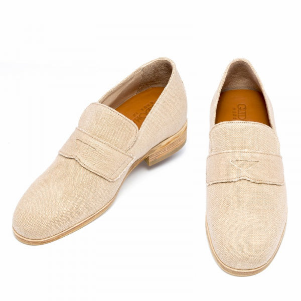 Guido Maggi Vegan Raffia Natural Fiber Shoes Cream