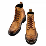Guido Maggi Wisconsin Full Grain Boots Burnished Cognac