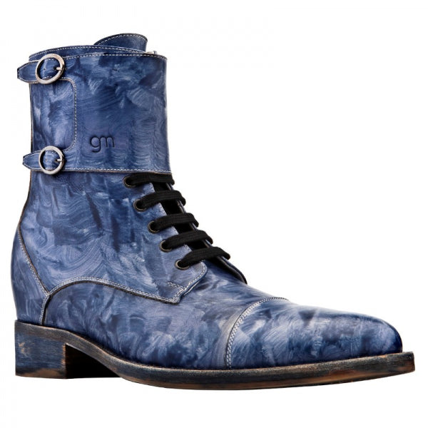 Guido Maggi Van Gogh Hand Painted Full Grain Boots Blue