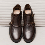 Calzoleria Toscana H884 Buffalo Double Monk Sneakers Dark Brown