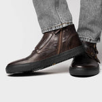 Calzoleria Toscana H884 Buffalo Double Monk Sneakers Dark Brown