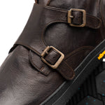 Calzoleria Toscana H884 Buffalo Double Monk Sneakers Dark Brown