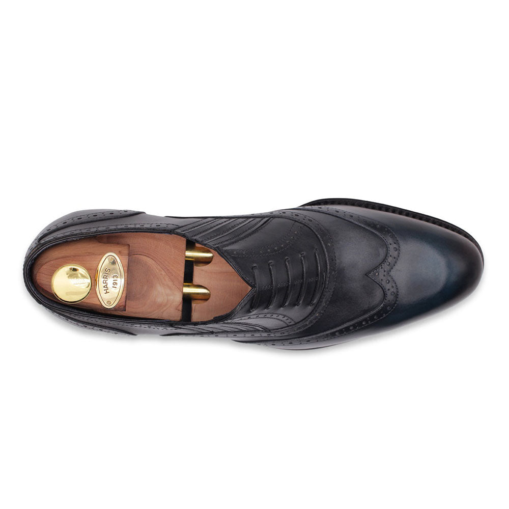 Harris Firenze 1913 Brogue Detailing Slip-On Oxford Blue