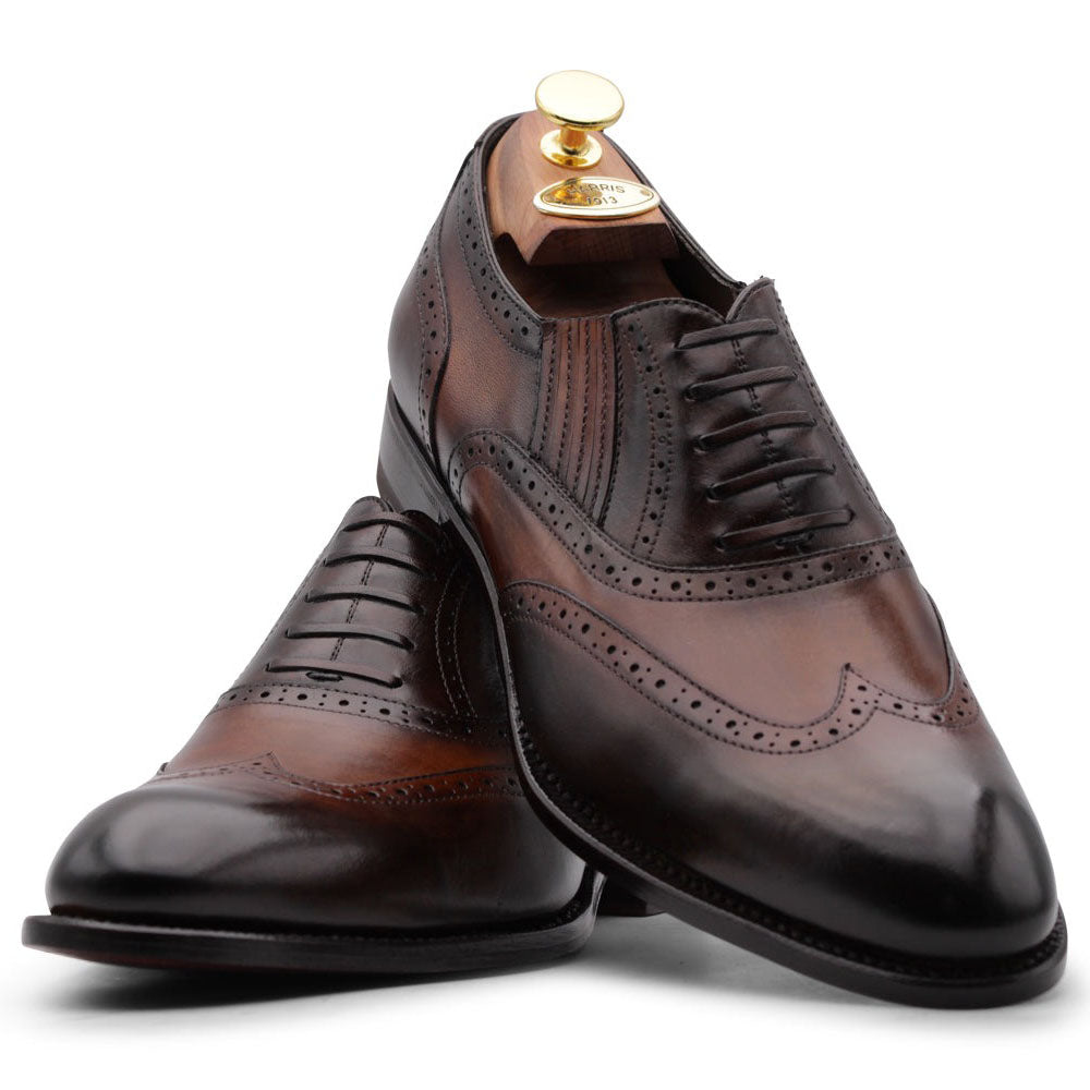 Harris Firenze 1913 Brogue Detailing Slip-On Oxford Brown