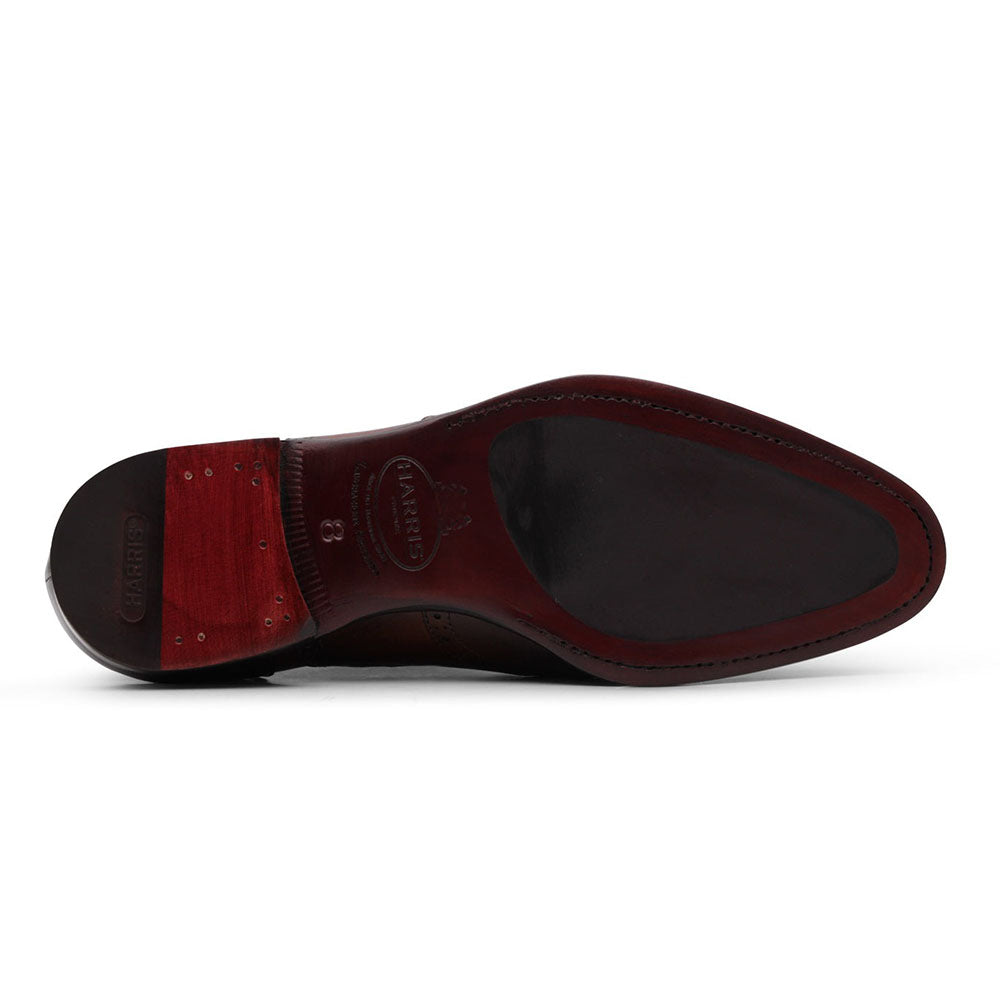 Harris Firenze 1913 Brogue Detailing Slip-On Oxford Brown