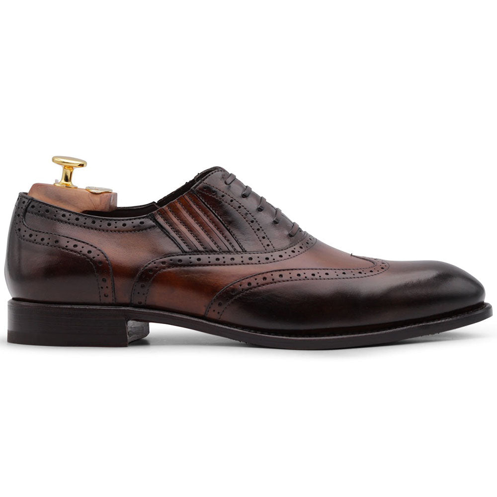Harris Firenze 1913 Brogue Detailing Slip-On Oxford Brown