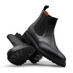 Harris Firenze 1913 Calfkin Wingtip Ankle Boots Black