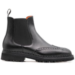 Harris Firenze 1913 Calfkin Wingtip Ankle Boots Black