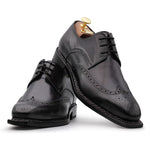 Harris Firenze 1913 Calfskin Brogue Derby Shoes Black