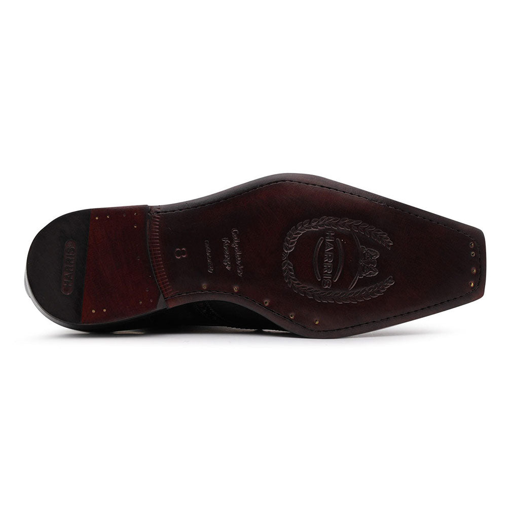 Harris Firenze 1913 Calfskin Brogue Derby Shoes Black