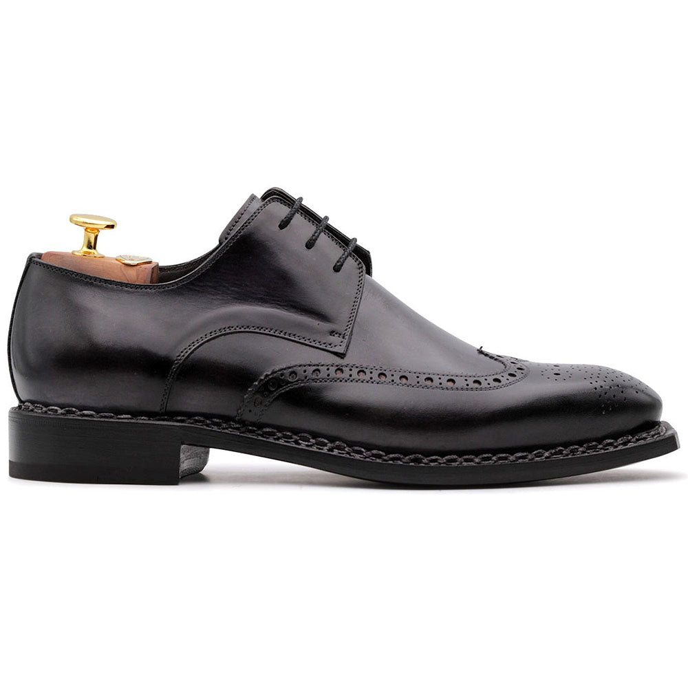 Harris Firenze 1913 Calfskin Brogue Derby Shoes Black