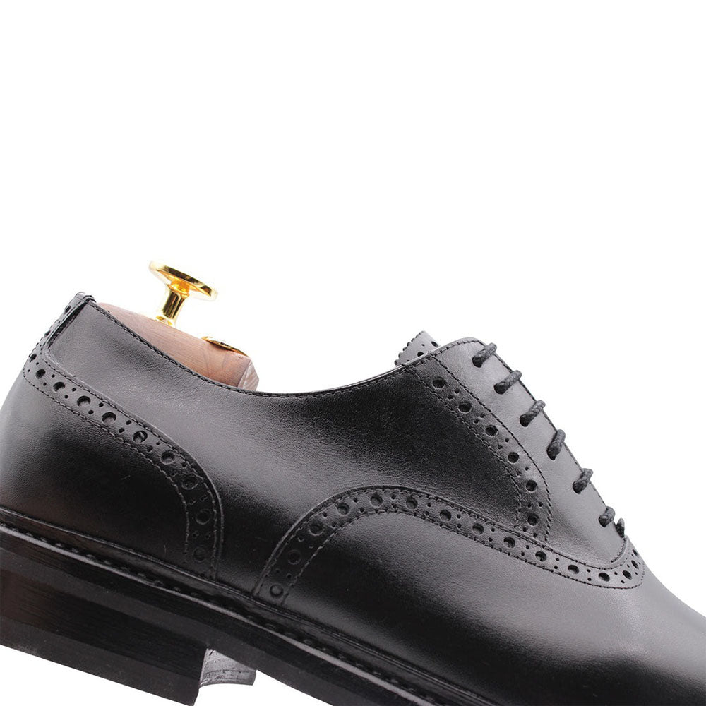 Harris Firenze 1913 Calfskin Cap Toe Shoes Black