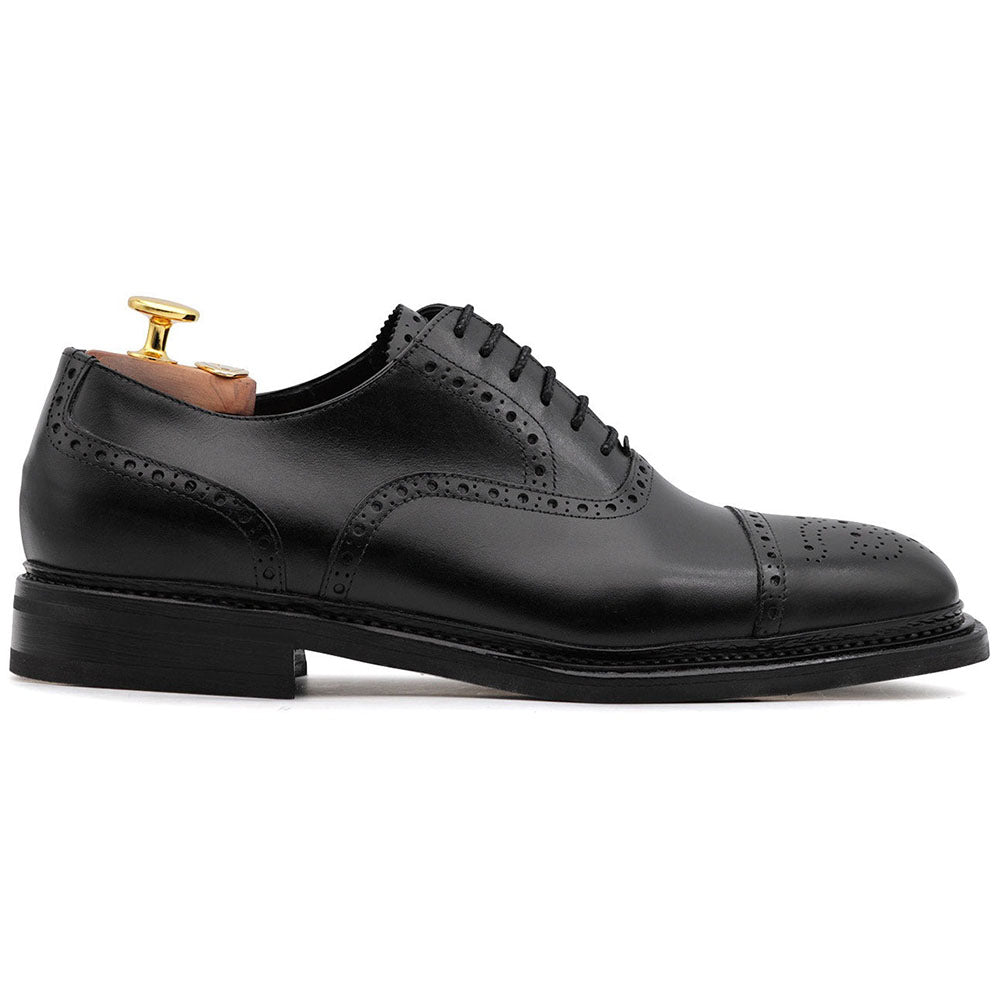 Harris Firenze 1913 Calfskin Cap Toe Shoes Black