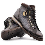 Harris Firenze 1913 Calfskin Leather Ankle Boots Grey