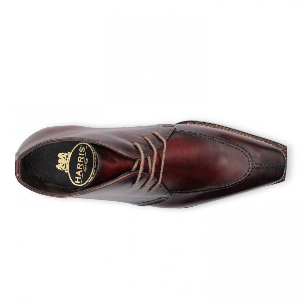 Harris Firenze 1913 Calfskin Leather Chelsea Boots Red