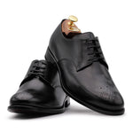 Harris Firenze 1913 Calfskin Leather Derby Shoes Black