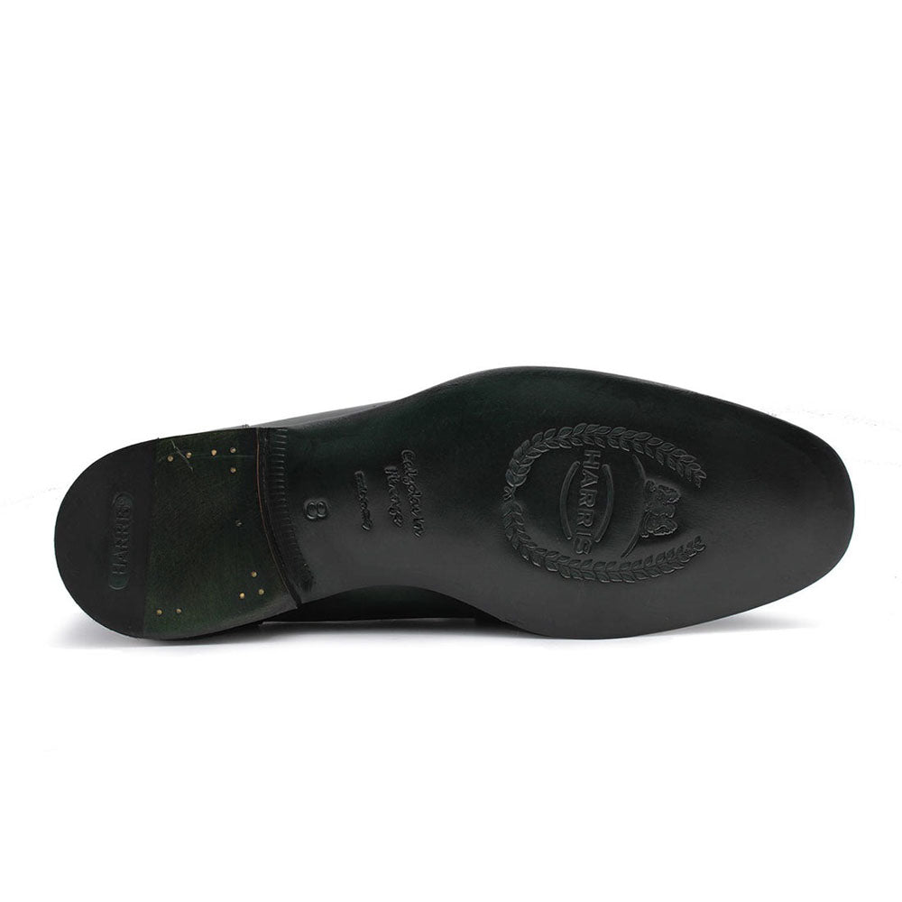 Harris Firenze 1913 Calfskin Leather Moccasin Shoes Green