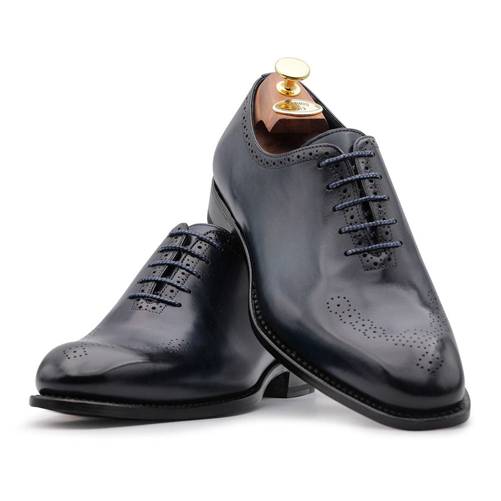 Harris Firenze 1913 Calfskin Leather Shoes Blu