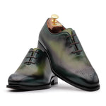 Harris Firenze 1913 Calfskin Leather Shoes Green
