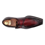 Harris Firenze 1913 Calfskin Leather Single Buckle Shoes Red