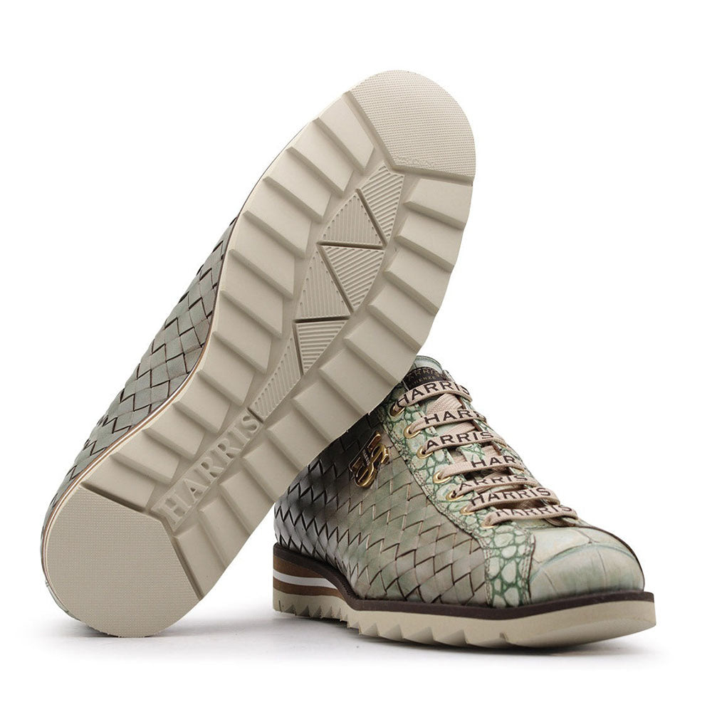 Harris Firenze 1913 Calfskin Leather Sneakers Green