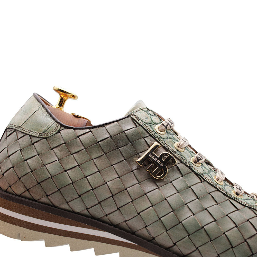 Harris Firenze 1913 Calfskin Leather Sneakers Green