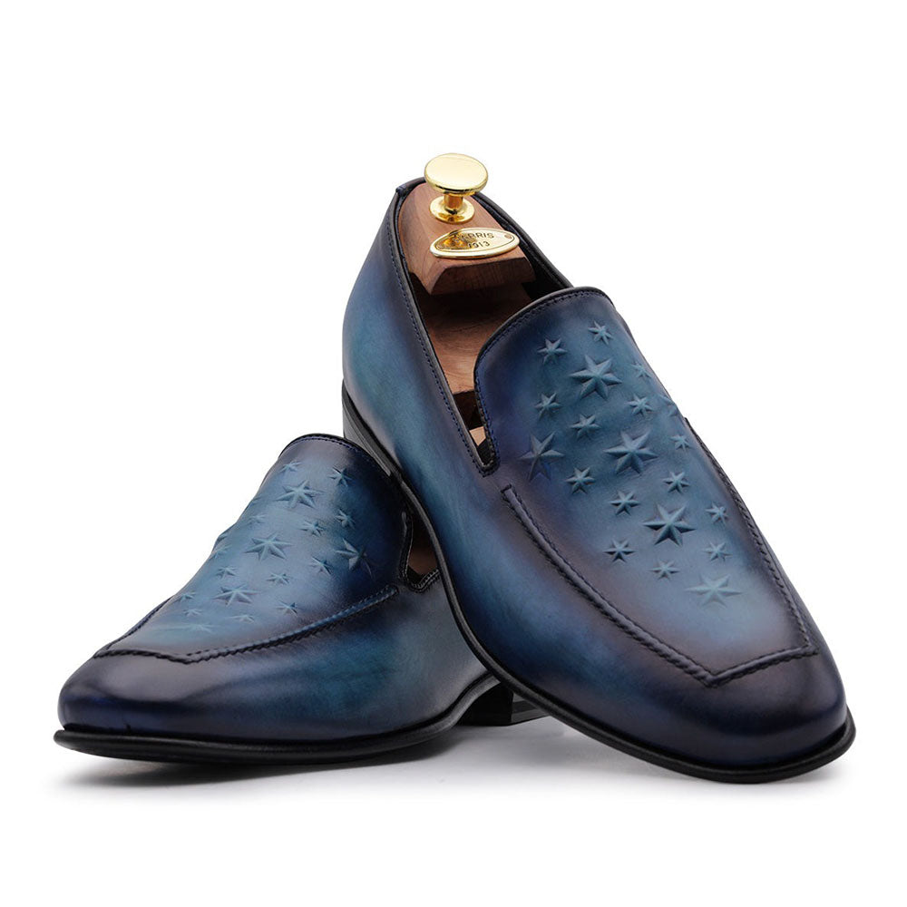 Harris Firenze 1913 Calfskin Loafers Blue