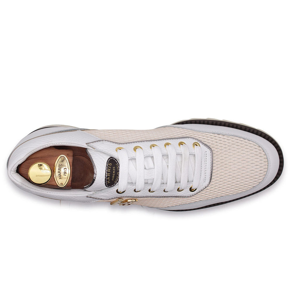 Harris Firenze 1913 Calfskin / Suede Sneakers White