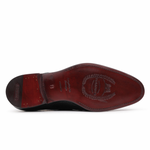 Harris Firenze 1913 Crocodile Double Buckle Shoes Black
