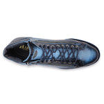 Harris Firenze 1913 Crocodile Print / Calfskin Boots Blue