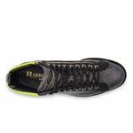 Harris Firenze 1913 Crocodile Print Calfskin Hi-Top Sneakers Black