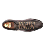 Harris Firenze 1913 Crocodile Print Calfskin Sneakers Brown