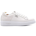 Harris Firenze 1913 Crocodile Print / Genuine Leather Sneakers White