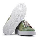 Harris Firenze 1913 Crocodile Print Leather Sneakers Green