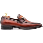 Harris Firenze 1913 Crocodile Print Moccasin Brown