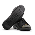 Harris Firenze 1913 Crocodile Print Sneakers Black