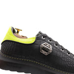 Harris Firenze 1913 Crocodile Print Sneakers Black