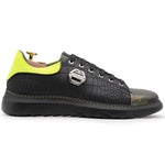 Harris Firenze 1913 Crocodile Print Sneakers Black