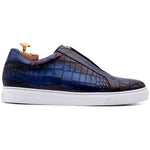 Harris Firenze 1913 Crocodile Print Sneakers Blue
