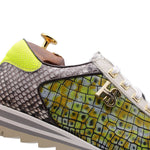 Harris Firenze 1913 Crocodile Print Sneakers Green