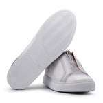 Harris Firenze 1913 Crocodile Print Sneakers White