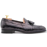 Harris Firenze 1913 Crocodile Tassel Loafers Blue