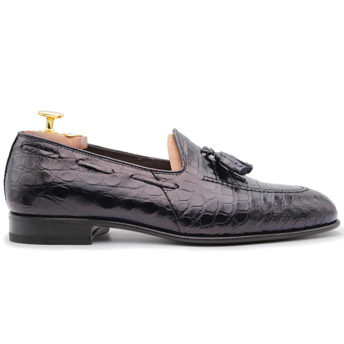 Harris Firenze 1913 Crocodile Tassel Loafers Blue