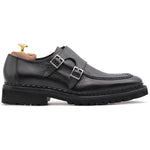 Harris Firenze 1913 Elkskin Double Buckle Shoes Black