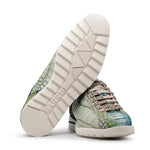 Harris Firenze 1913 Embossed Crocodile Sneakers Green